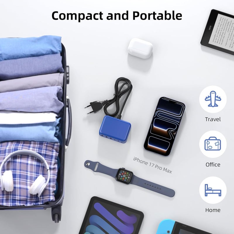 BOVICAS USB C Charger Block, 100W GaN 6 Port PD USB C QC USB A Wall Charger Adapter Plug Cube, Super Fast Type C Charging Station Hub for iPhone 17 16 15 14 Pro Max iPad Samsung Pixel - Image 5